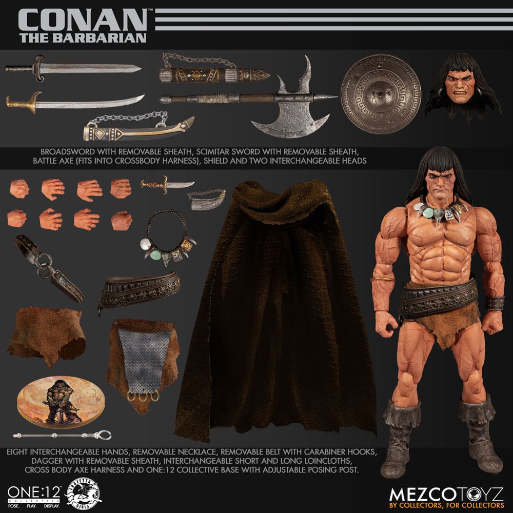 MEZCO - One:12 Collective Conan The Barbarian Action Figure 1:12 Conan