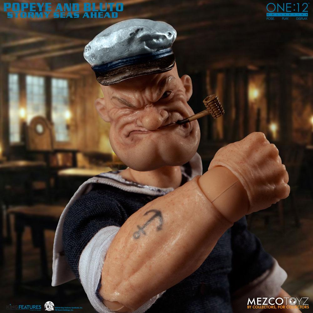 MEZCO - Popeye Action Figure 112 Popeye & Bluto Stormy Seas Ahead DeLuxe Box Set