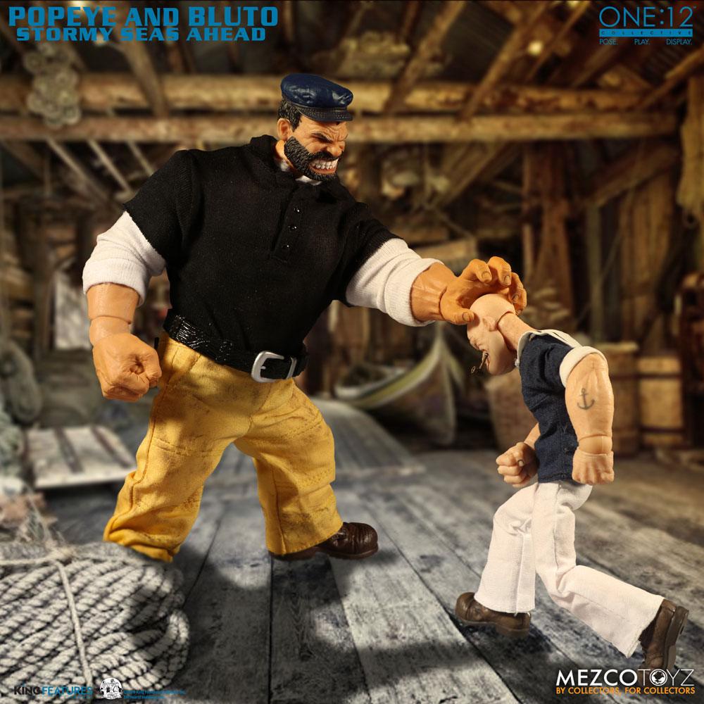 MEZCO - Popeye Action Figure 112 Popeye & Bluto Stormy Seas Ahead DeLuxe Box Set