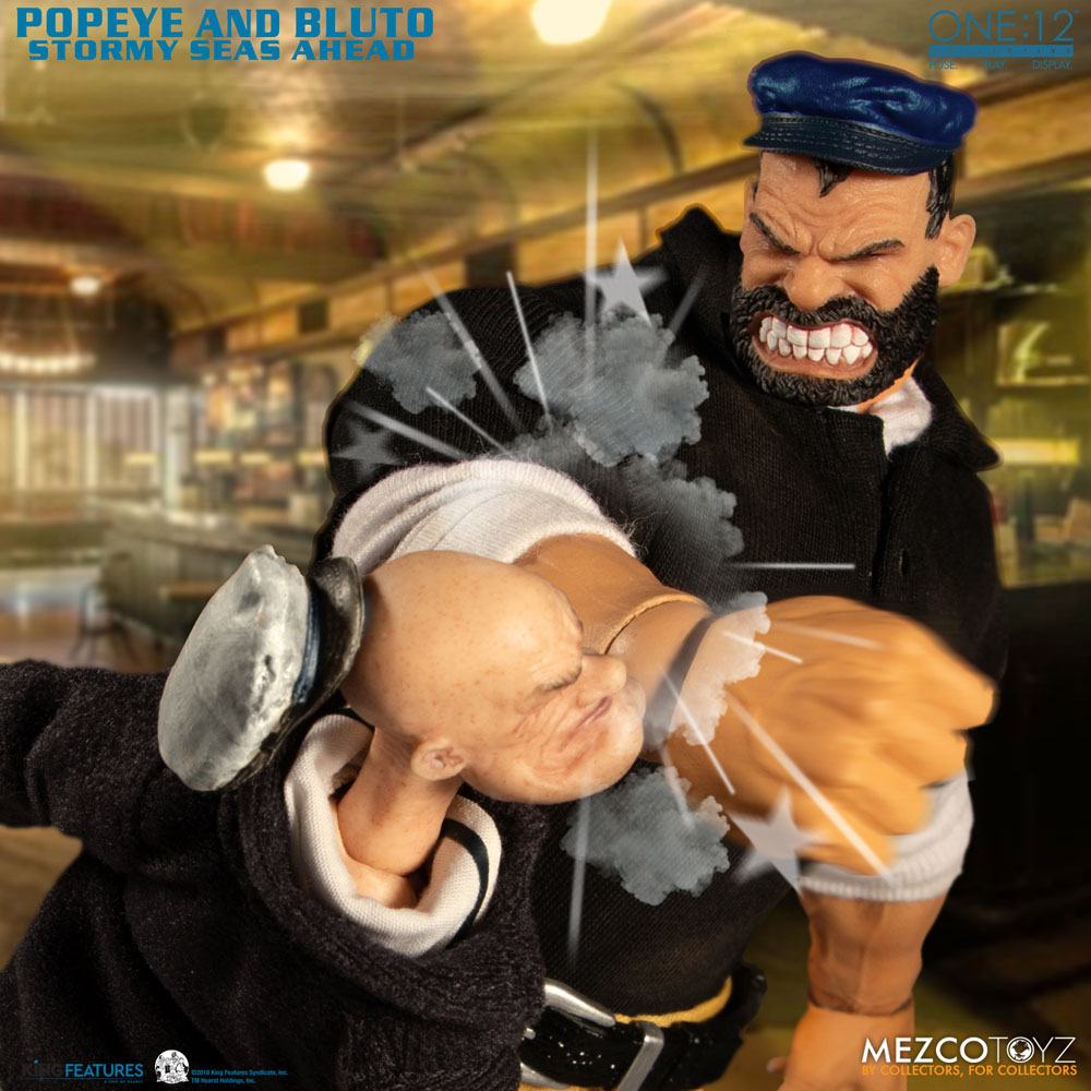 MEZCO - Popeye Action Figure 112 Popeye & Bluto Stormy Seas Ahead DeLuxe Box Set