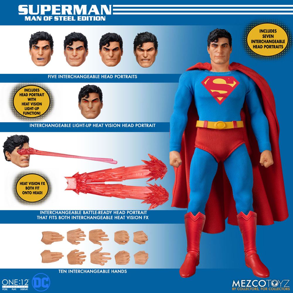 MEZCO - DC Comics Action Figure 1/12 Superman - Man of Steel Edition