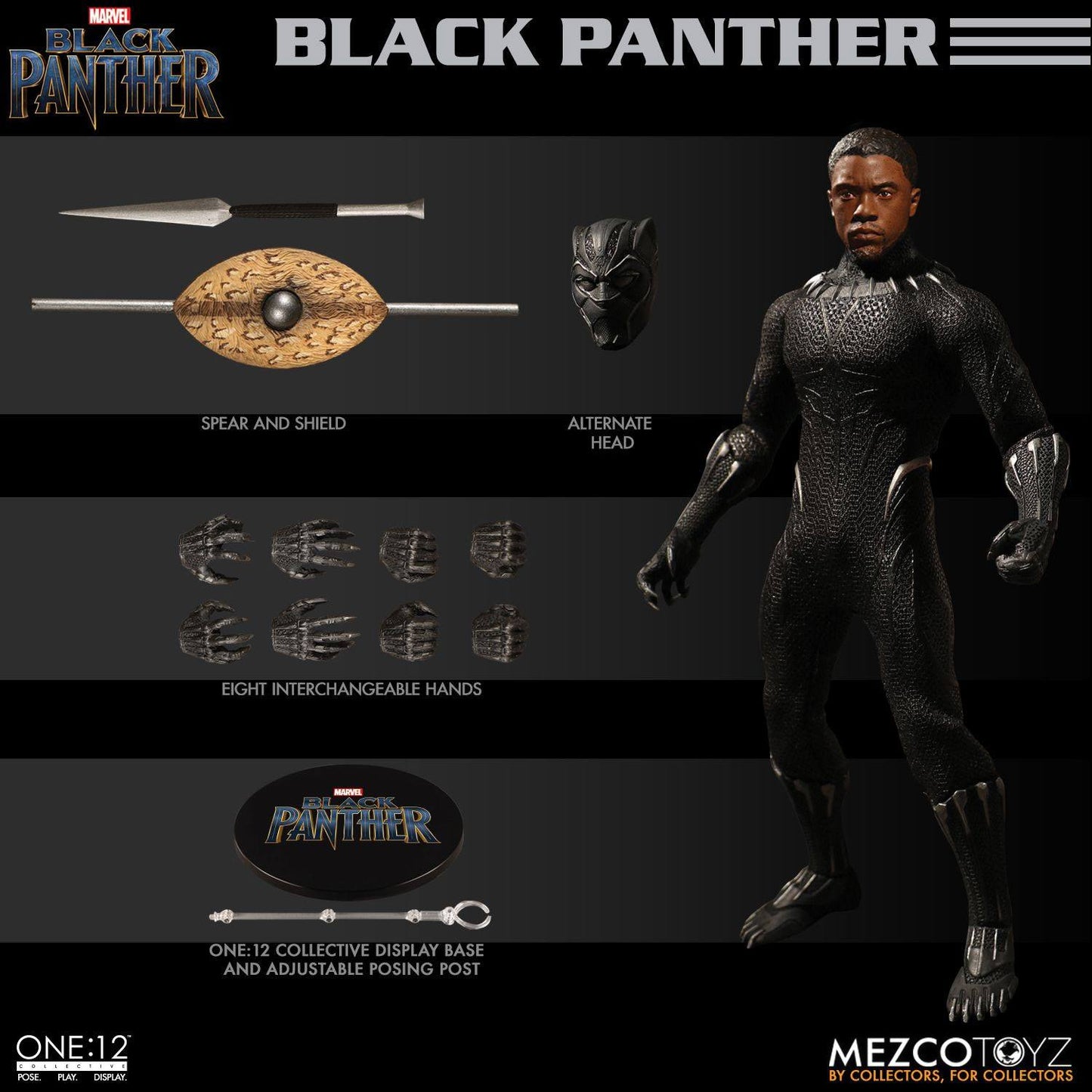 MEZCO - One:12 Collective Marvel Black Panther Action Doll