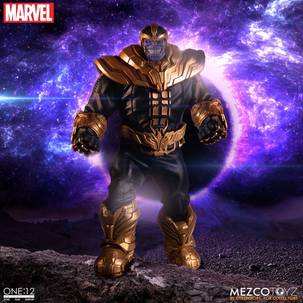 MEZCO - One:12 Collective Marvel - Universe Light-Up Action Figure 1:12 Thanos