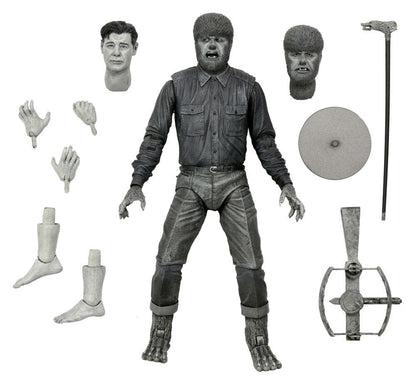 NECA - Universal Monsters Action Figure Ultimate The Wolf Man (Black & White)