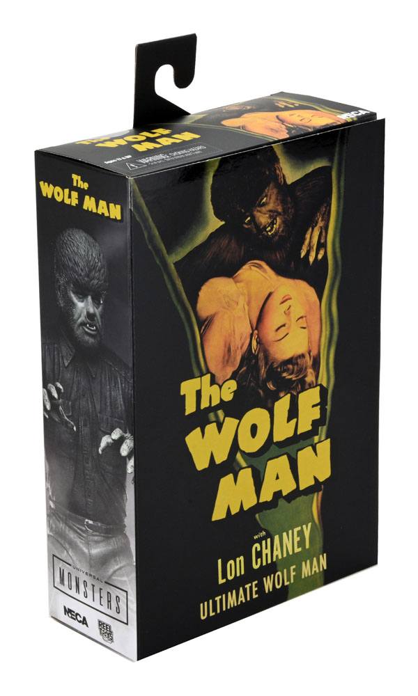 NECA - Universal Monsters Action Figure Ultimate The Wolf Man (Black & White)