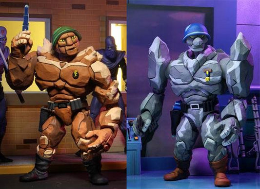 NECA - TMNT Teenager Mutant Ninja Turtles Action Figure 2 Pack Tragg & Grannitor