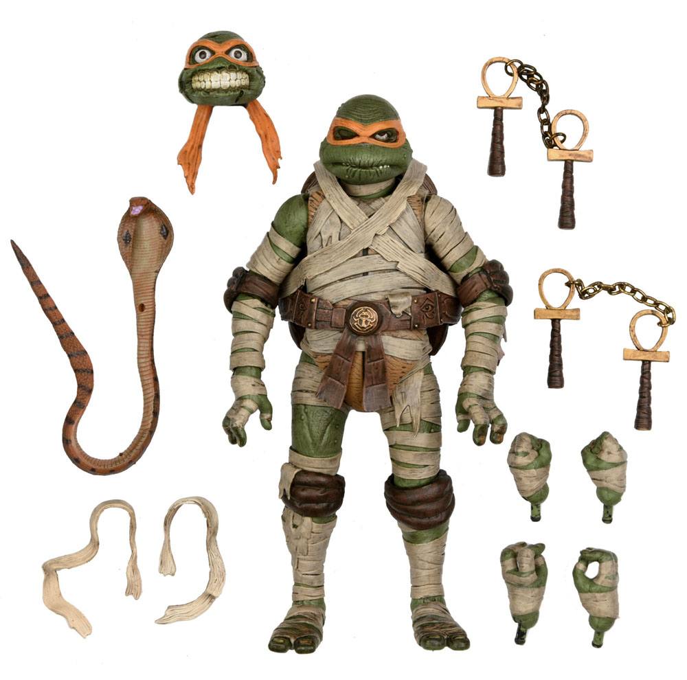 NECA - Universal Monsters x TMNT Teenager Mutant Ninja Turtles Action Figure Ultimate Michelangelo as The Mummy