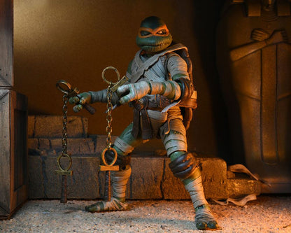 NECA - Universal Monsters x TMNT Teenager Mutant Ninja Turtles Action Figure Ultimate Michelangelo as The Mummy