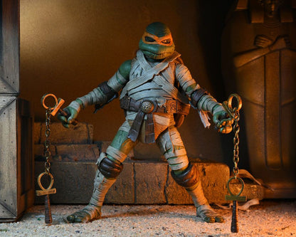 NECA - Universal Monsters x TMNT Teenager Mutant Ninja Turtles Action Figure Ultimate Michelangelo as The Mummy