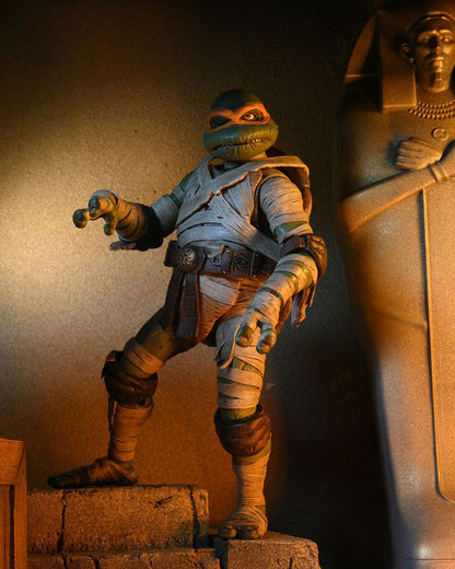 NECA - Universal Monsters x TMNT Teenager Mutant Ninja Turtles Action Figure Ultimate Michelangelo as The Mummy