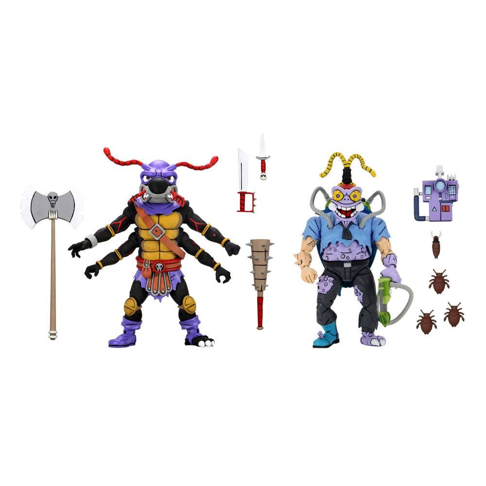 NECA - TMNT Teenager Mutant Ninja Turtles Action Figure 2 Pack Antrax & Scumbug