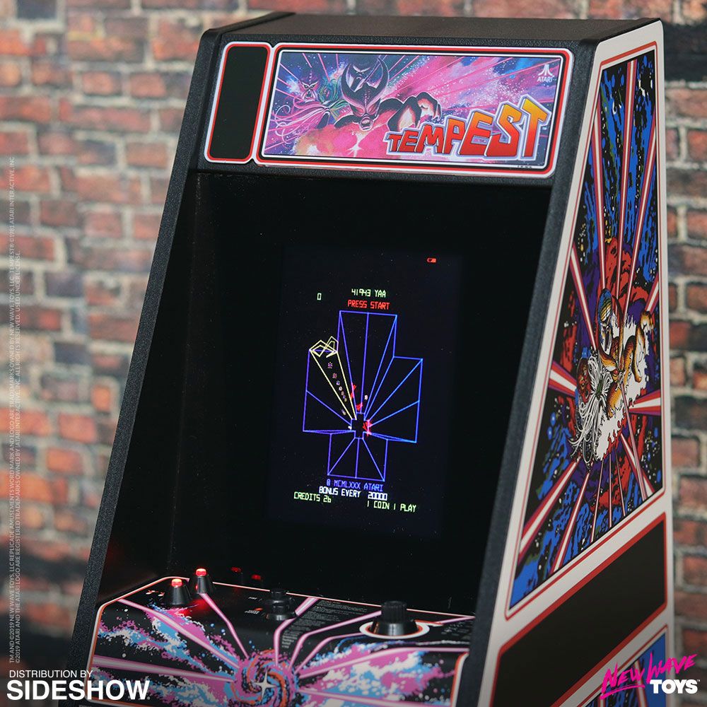 NEW WAVE TOYS - Atari Mini Cabinet Arcade Game 1:6 Tempest X Replicade