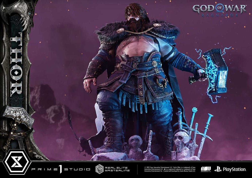 PRIME 1  - God of War: Ragnarök Real Elite Masterline Series Statue 1/3 Thor Deluxe Bonus Version