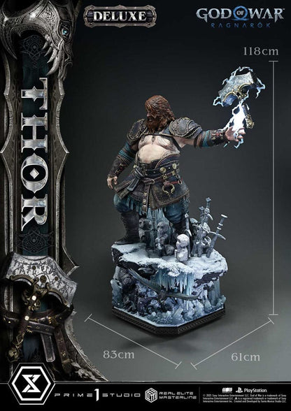 PRIME 1  - God of War: Ragnarök Real Elite Masterline Series Statue 1/3 Thor Deluxe Bonus Version