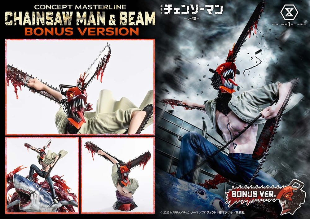 PRIME 1 - Chainsaw Man Concept Masterline Series Statue 1/6 Chainsaw Man & Beam Bonus Version