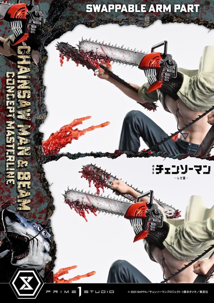 PRIME 1 - Chainsaw Man Concept Masterline Series Statue 1/6 Chainsaw Man & Beam Bonus Version