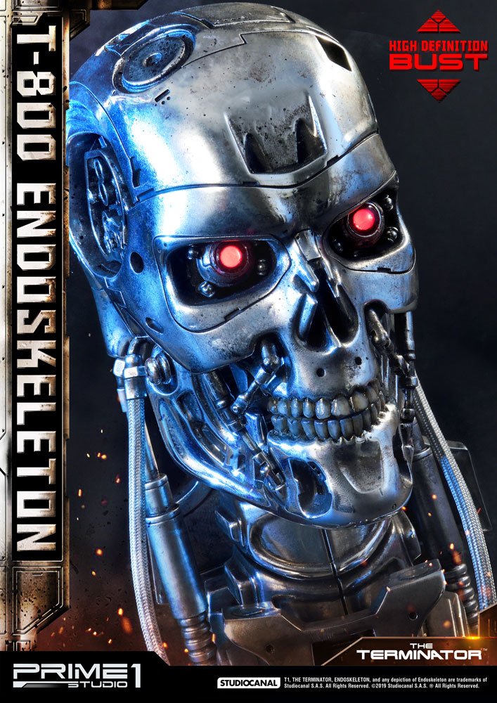 PRIME 1 STUDIOS - The Terminator High Definition Bust 1:2 T-800 Endoskeleton Head