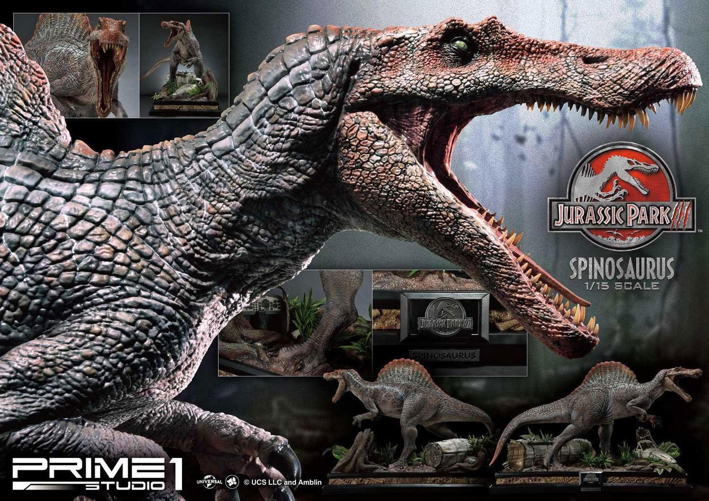 PRIME 1 STUDIOS - Jurassic Park 3 Statue 1:15 Spinosaurus Bonus Ver