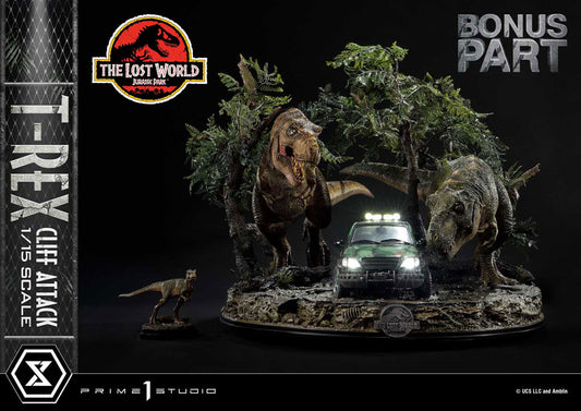 PRIME 1 - Jurassic World: The Lost World Statue 1/15 T-Rex Cliff Attack Bonus Version