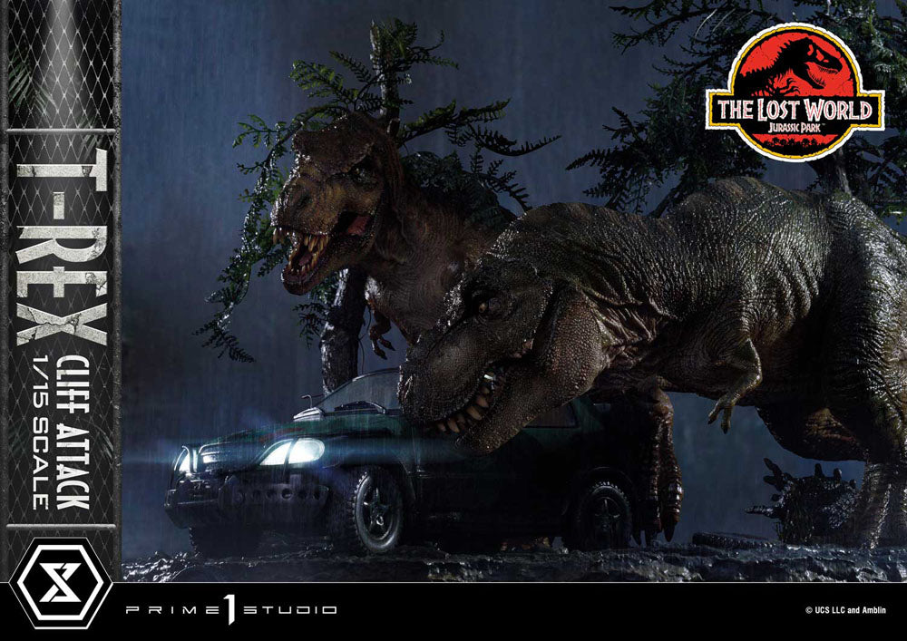 PRIME 1 - Jurassic World: The Lost World Statue 1/15 T-Rex Cliff Attack Bonus Version
