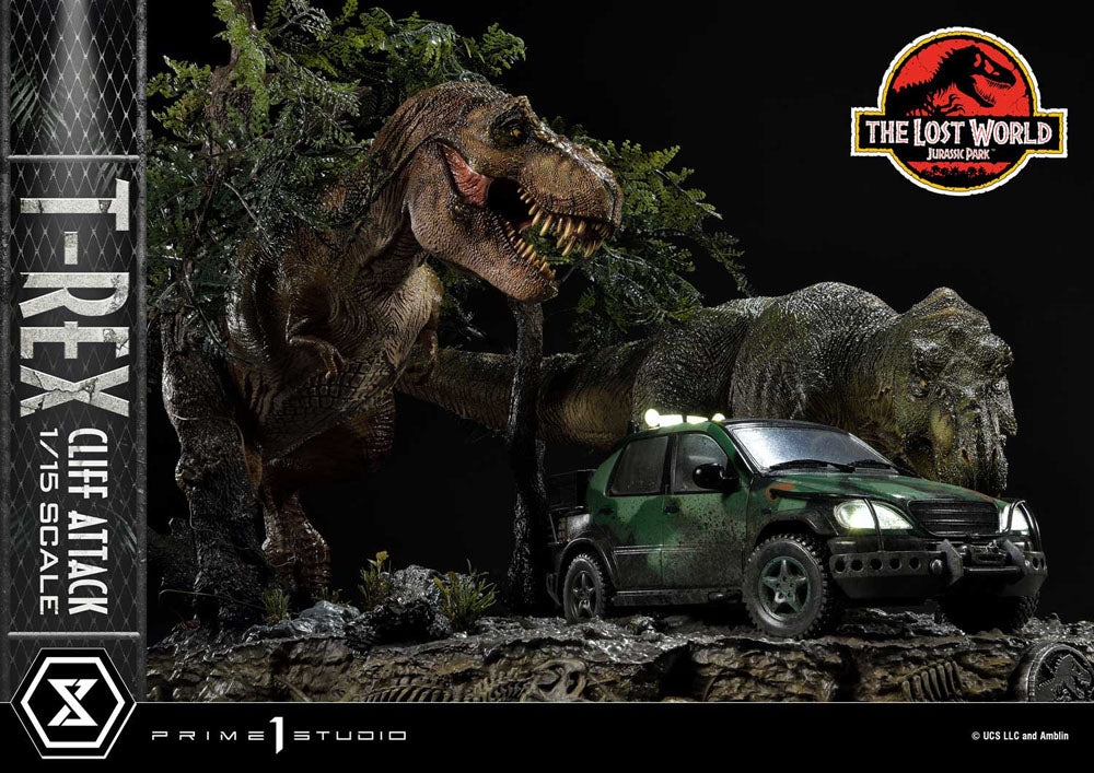 PRIME 1 - Jurassic World: The Lost World Statue 1/15 T-Rex Cliff Attack Bonus Version