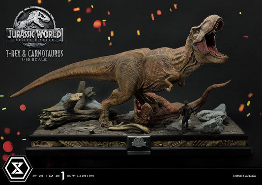 PRIME 1 STUDIOS - Jurassic World Fallen Kingdom Statue 1:15 T-Rex & Carnotaurus