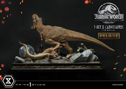 PRIME 1 STUDIOS - Jurassic World Fallen Kingdom Statue 1:15 T-Rex & Carnotaurus DeLuxe Ver