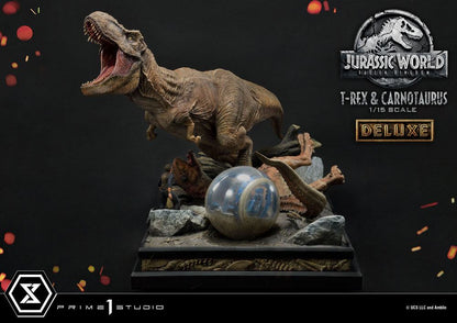 PRIME 1 STUDIOS - Jurassic World Fallen Kingdom Statue 1:15 T-Rex & Carnotaurus DeLuxe Ver