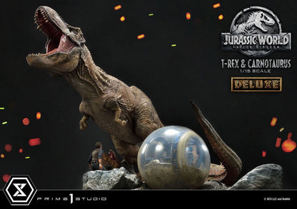 PRIME 1 STUDIOS - Jurassic World Fallen Kingdom Statue 1:15 T-Rex & Carnotaurus DeLuxe Ver