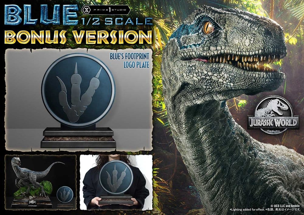 PRIME 1  - Jurassic World: Fallen Kingdom (Film) Legacy Museum Collection Statue 1/2 Blue Bonus Version