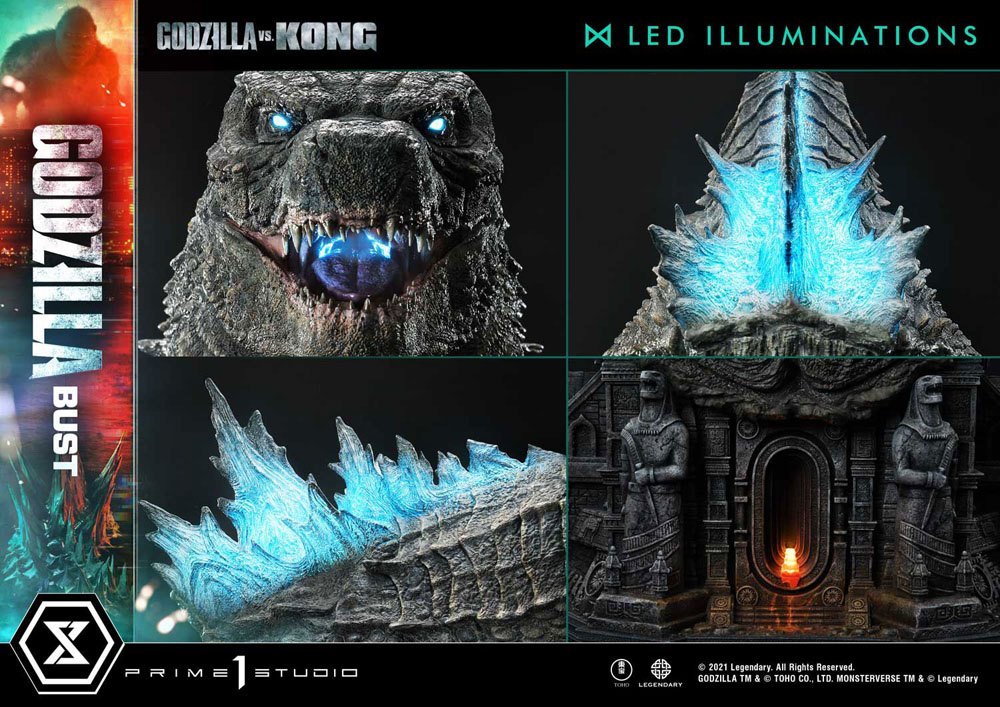 PRIME 1 STUDIOS - Godzilla vs Kong - Godzilla Bust Bonus Ver