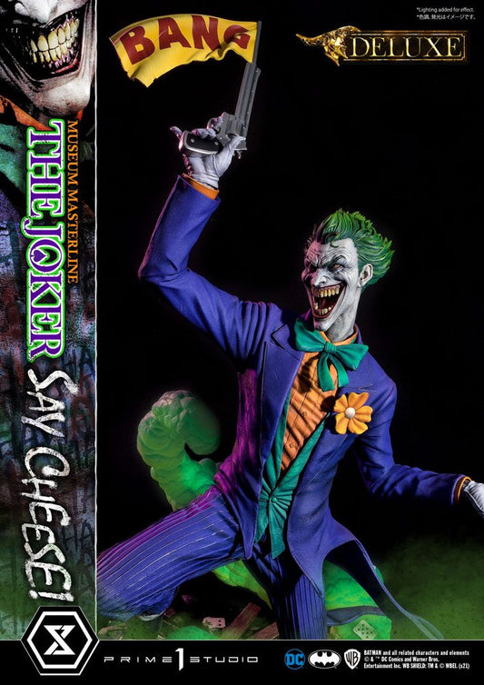 PRIME 1 STUDIOS - Dc Comics - Statue 1:3 The Joker Say Cheese DeLuxe Bonus Ver