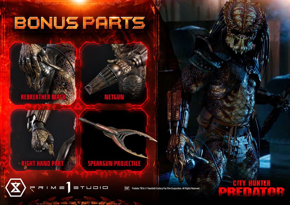 PRIME 1 STUDIOS - Predator 2 Museum Masterline Statue 1:3 City Hunter Predator DeLuxe Bonus Ver