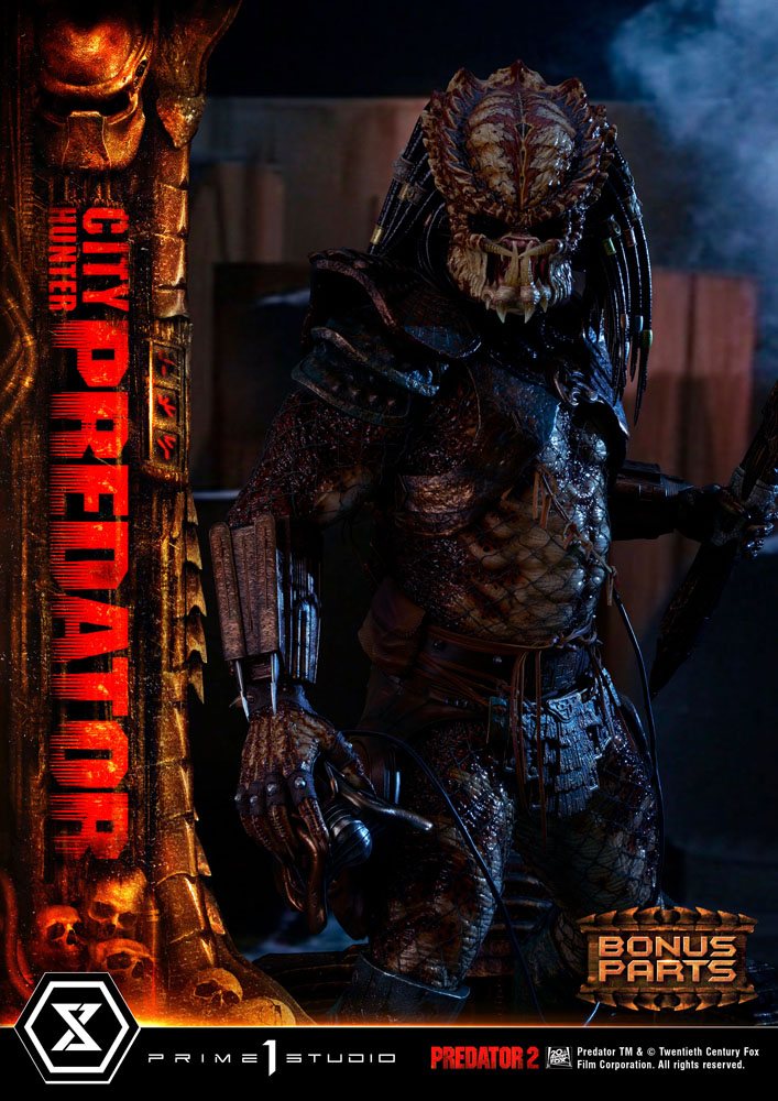 PRIME 1 STUDIOS - Predator 2 Museum Masterline Statue 1:3 City Hunter Predator DeLuxe Bonus Ver