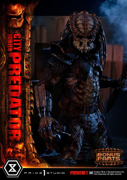 PRIME 1 STUDIOS - Predator 2 Museum Masterline Statue 1:3 City Hunter Predator DeLuxe Bonus Ver