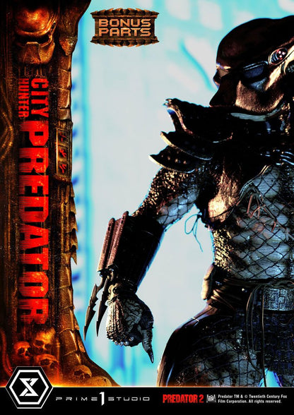 PRIME 1 STUDIOS - Predator 2 Museum Masterline Statue 1:3 City Hunter Predator DeLuxe Bonus Ver