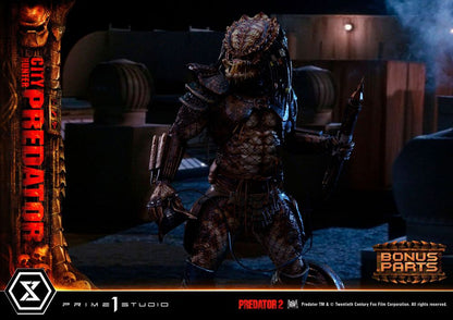 PRIME 1 STUDIOS - Predator 2 Museum Masterline Statue 1:3 City Hunter Predator DeLuxe Bonus Ver