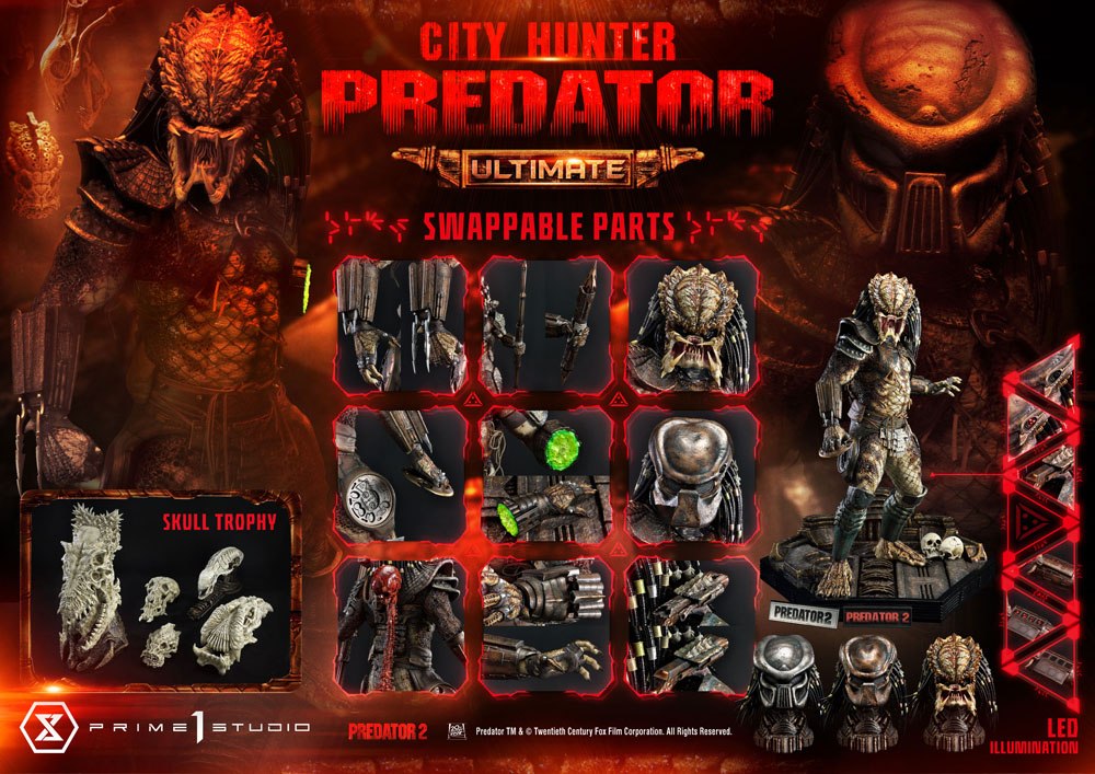 PRIME 1 STUDIOS - Predator 2 Museum Masterline Statue 1:3 City Hunter Predator Ultimate Bonus Ver