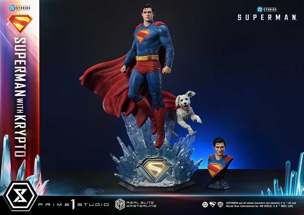PRIME 1 - Superman (2025) Real Elite Masterline Series Statue 1/3 Superman with Krypto Bonus Version