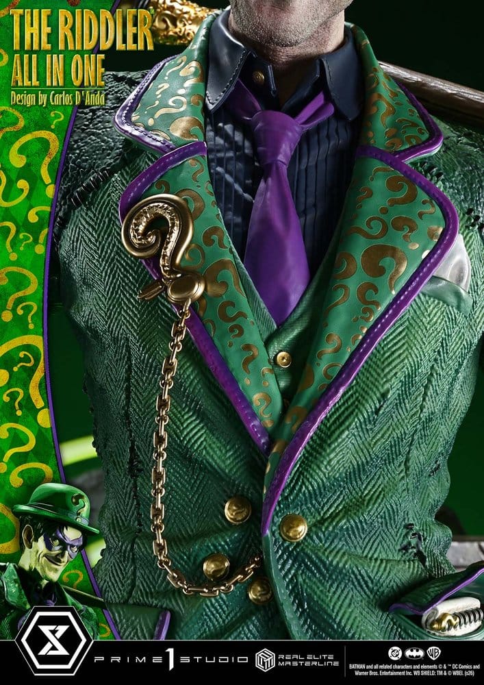PRIME 1 - DC Comics Real Elite Masterline Series Statue 1/3 The Riddler All In One (Design by Carlos D'Anda) DX Bonus Version