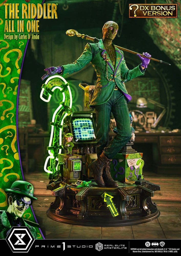 PRIME 1 - DC Comics Real Elite Masterline Series Statue 1/3 The Riddler All In One (Design by Carlos D'Anda) DX Bonus Version