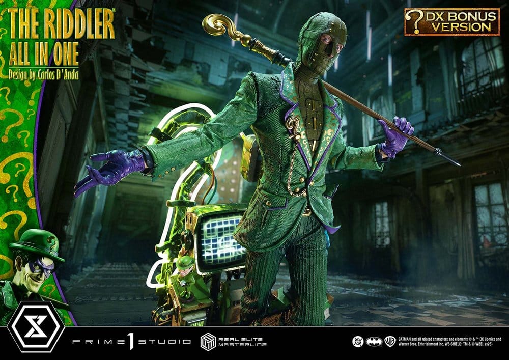 PRIME 1 - DC Comics Real Elite Masterline Series Statue 1/3 The Riddler All In One (Design by Carlos D'Anda) DX Bonus Version