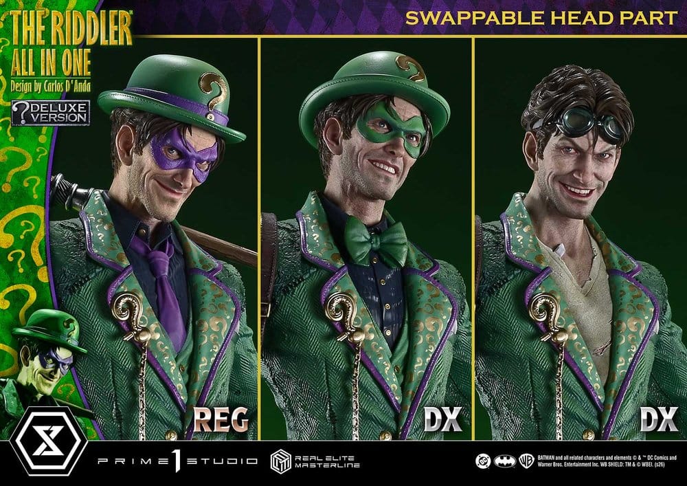 PRIME 1 - DC Comics Real Elite Masterline Series Statue 1/3 The Riddler All In One (Design by Carlos D'Anda) DX Bonus Version