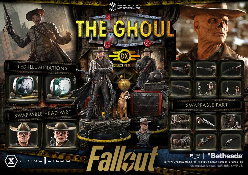 PRIME 1 - Fallout (TV Series) Real Elite Masterline Series Statue 1/4 The Ghoul DX Bonus Version