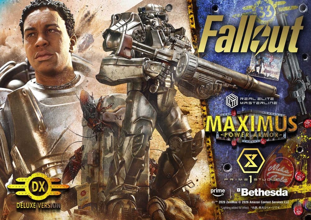 PRIME 1  - Fallout Real Elite Masterline Statue 1/4 Maximus Power Armor DX Bonus Version
