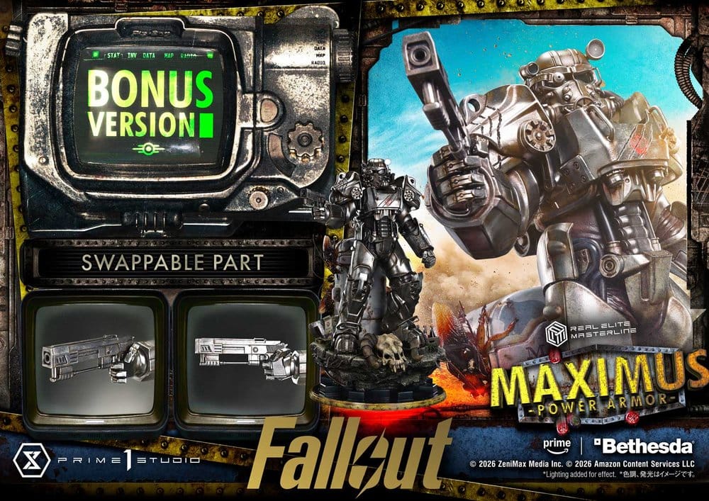 PRIME 1  - Fallout Real Elite Masterline Statue 1/4 Maximus Power Armor DX Bonus Version