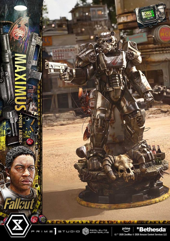 PRIME 1  - Fallout Real Elite Masterline Statue 1/4 Maximus Power Armor DX Bonus Version