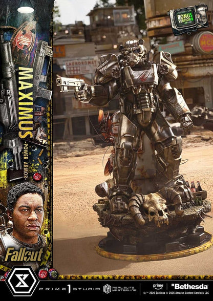 PRIME 1  - Fallout Real Elite Masterline Statue 1/4 Maximus Power Armor DX Bonus Version