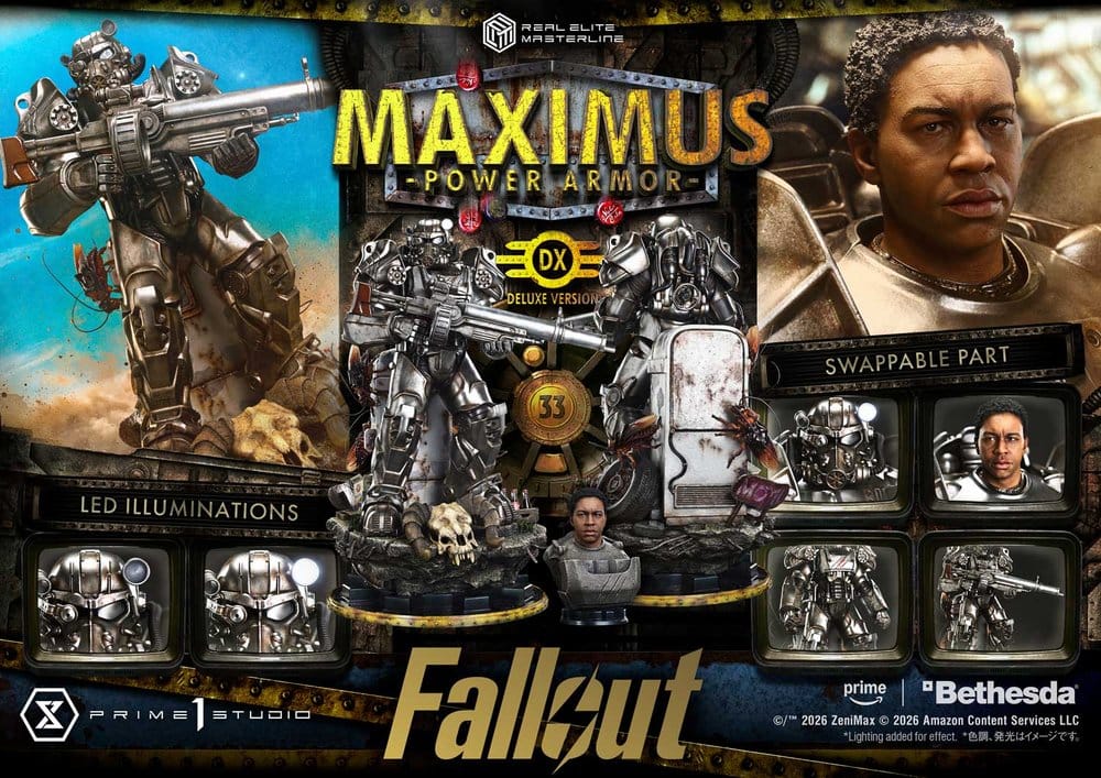 PRIME 1  - Fallout Real Elite Masterline Statue 1/4 Maximus Power Armor DX Bonus Version