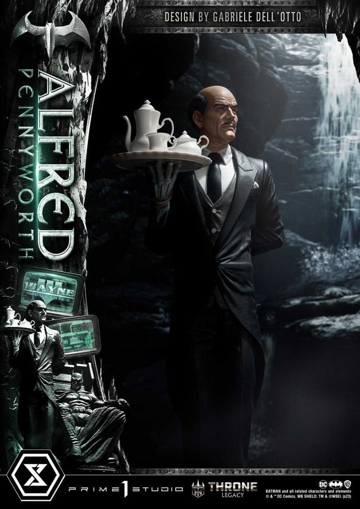 PRIME 1 STUDIOS - Dc Comics - Thrones Legacy Series Statue Alfred Pennyworth (Batman Comics) Bonus Ver